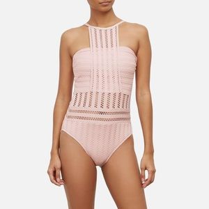 Kenneth Cole tough luxe high neck one piece